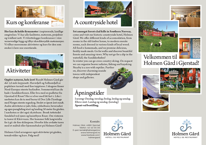 Holmen gård folder 1.